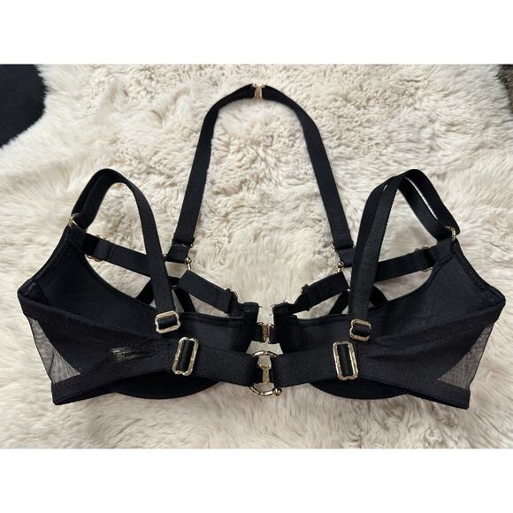 Honey Birdette SKYLAH🖤 Black Gold 2 Piece Set 32DD & Small Cheeky Brief - Picture 4 of 9